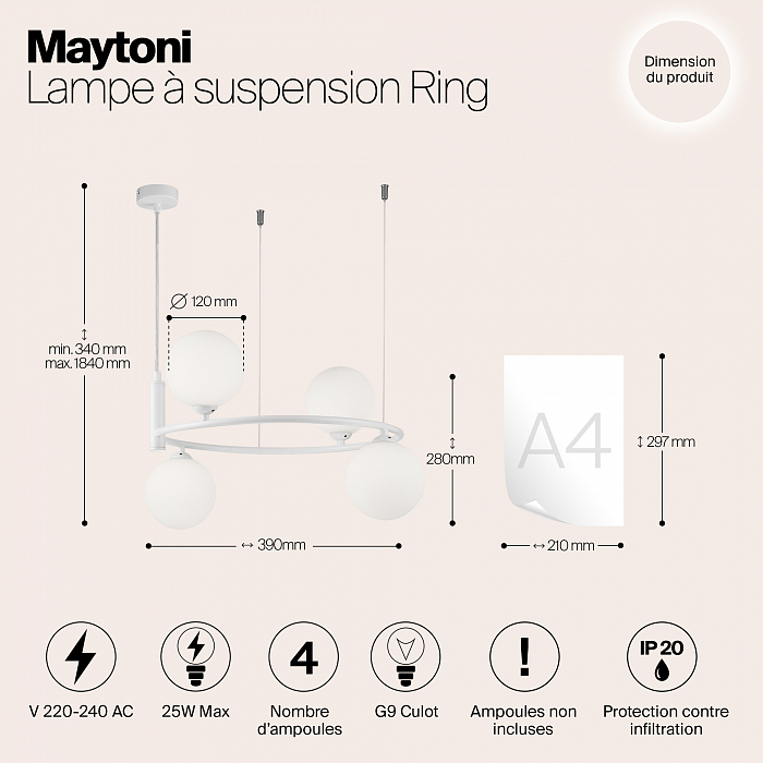 Светильник Maytoni MOD013PL-04W