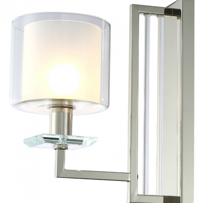 Бра Crystal Lux NICOLAS AP1 NICKEL/WHITE